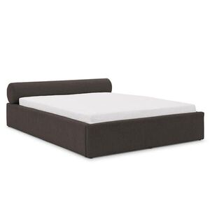 S-Style ČALOUNĚNÁ POSTEL 200/200 cm Josy v designovém vzhledu s úložným prostorem a lamelovým roštem, v antracitové chenille látce obraz