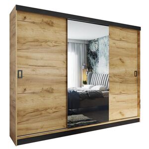 Kier Furniture POSUVNÁ ŠATNÍ SKŘÍŇ RETRO 1 200 - Dub Craft 200x205x59cm obraz