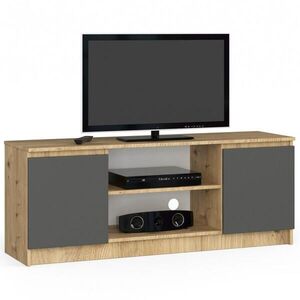 RAUMHIRSCH FURNITURE LOWBOARD dub Artisan, grafitově šedá 55/140/40 obraz
