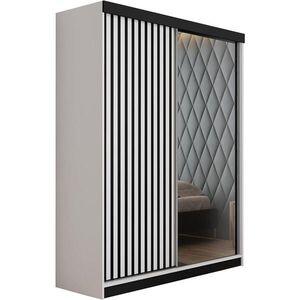 Kier Furniture POSUVNÁ ŠATNÍ SKŘÍŇ MALANI - Bílá 138x205x59 cm obraz