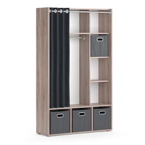 Vicco ŠATNÍ SKŘÍŇ Luigi Sonoma 38 x 178.1 cm Se skládacími boxy (šedé) obraz
