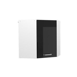 Vicco UNIVERZÁLNÍ NÁSTĚNNÁ SKŘÍŇKA R-Line Černý vysoký lesk 57 cm Rohová nástěnná skříňka s dvířky obraz