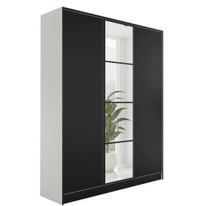 Kier Furniture ŠATNÍ SKŘÍŇ EDEN 3D v4 - 156, 4x205x39 cm - Bílá, Černá obraz