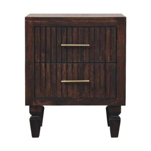 Artisan Furniture KONFERENČNÍ STOLEK z masivního dřeva Mini kaštanově hnědý, 1 zásuvka a otevřená přihrádka, tmavě hnědý obraz