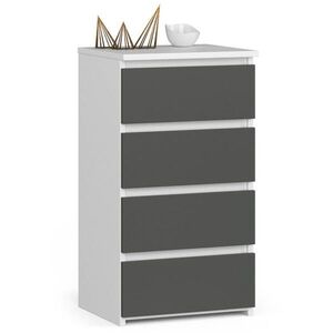 RAUMHIRSCH FURNITURE KOMODA bílá, grafitově šedá 74/40/35 obraz