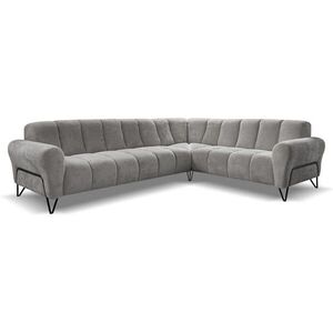 Beautysofa ROHOVÁ pohovka Volare bez funkce spaní, světle šedá, levá obraz