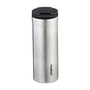 Relaxdays TERMOHRNEK Stříbrná Černá nerez 400 ml obraz