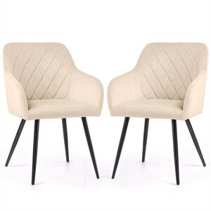 RAUMHIRSCH FURNITURE ŽIDLE Čalouněná, sada 2 ks, kovové nohy, béžová obraz