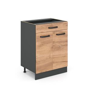 Vicco SPODNÍ SKŘÍŇKA KUCHYŇSKÉ LINKY R-Line Zlatý mocný dub 60 cm se zásuvkou, bez pracovní desky obraz