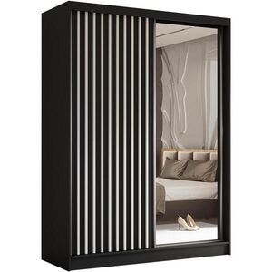 Beautysofa SKŘÍŇ s posuvnými dveřmi Helix 160/216/61 černá + bílá obraz