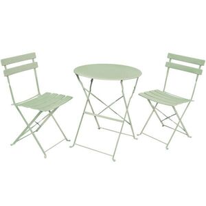 RAUMHIRSCH FURNITURE SKLÁDACÍ STŮL se skládacími židlemi, sada zelená 42/81/42 obraz