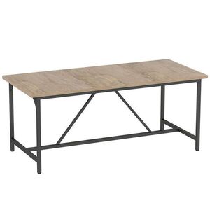 HOMCOM JÍDELNÍ STŮL z dřevotřískové desky 180/80/76 cm přírodní dřevo obraz