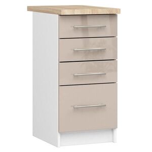 RAUMHIRSCH FURNITURE SPODNÍ SKŘÍŇ Bílá, Cappuccino lesklá 85/40/46 obraz