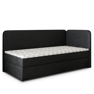 MASSENO AMERICKÁ POSTEL GINA 90x200 cm, s matrací a úložným prostorem, černá obraz
