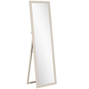 HOMCOM CELOTĚLOVÉ ZRCADLO 160 x 50 cm Obdélníkové stojací zrcadlo s kamenným vzhledem, bílé obraz