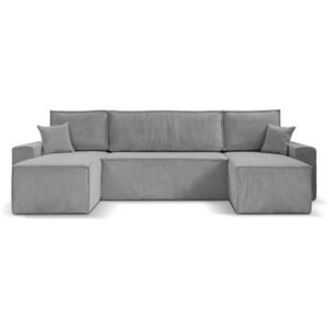 Beautysofa SEDACÍ SOUPRAVA Hektor U s funkcí spaní, světle šedá obraz