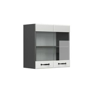 Vicco SKLENĚNÁ KUCHYŇSKÁ SKŘÍŇKA R-Line Bílý venkovský dům 60 cm obraz