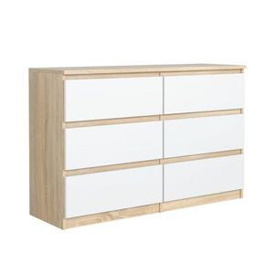 RAUMHIRSCH FURNITURE KOMODA Sonoma, bílá 139/79/39 obraz