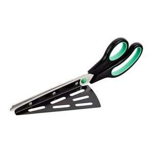 Relaxdays NŮŽKY Stříbrná na pizzu nerezová ocel s lopatkou 27 cm obraz