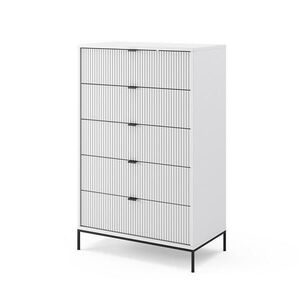 Vicco KOMODA Eliza Bílá 76 x 120 cm s 5 zásuvkami obraz