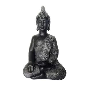 Relaxdays SOCHA antracitová Buddha polyresin obraz