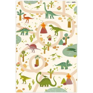OnlyWow DĚTSKÝ KOBEREC Dino - Zelená - Příroda - Děti - Design 90x135 cm obraz