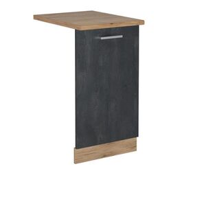 Vicco ČELNÍ PANEL MYČKY R-Line Černý beton 45 cm , PD Dub obraz