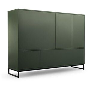 Beautysofa KOMODA Giana s 5 dvířky, 160 cm, lahvově zelená obraz