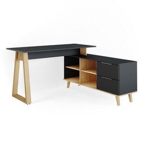 Vicco STŮL Nautica Antracit 138 x 60 cm se zásuvkami, XXL obraz