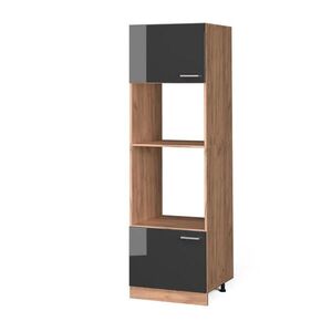Vicco SKŘÍŇKA NA MIKROVLNNOU TROUBU R-Line Antracitový vysoký lesk 60 cm obraz