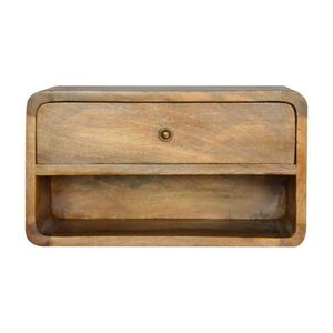 Artisan Furniture NOČNÍ STOLEK Extra Mini Curve s otevřeným slotem, 1 zásuvka, hnědý obraz