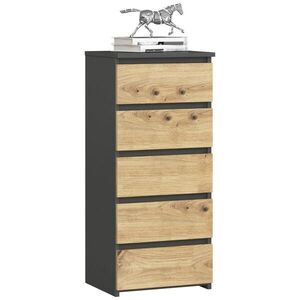 RAUMHIRSCH FURNITURE KOMODA grafitově šedá, dub Artisan 92/40/35 obraz