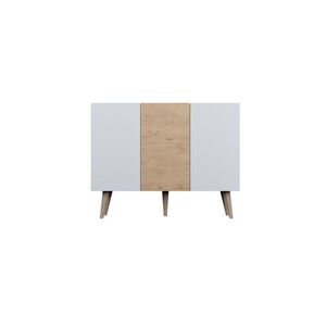 RAUMHIRSCH FURNITURE KOMODA Toronto bílá, dub 39, 9/95, 5/120 obraz