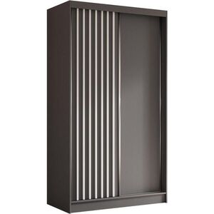 Beautysofa SKŘÍŇ s posuvnými dveřmi Helios 120/216/61 šedá + bílá se zásuvkami obraz