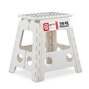 Relaxdays STOLIČKA Bílá XL skládací plast obraz