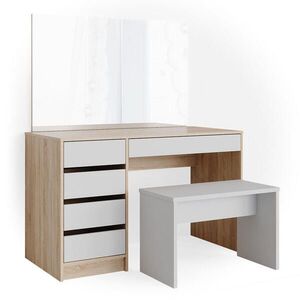 Vicco TOALETNÍ STOLEK Sherry Bílá/Sonoma 120 cm s lavičkou obraz