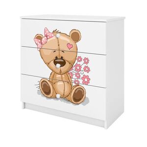 RAUMHIRSCH FURNITURE KOMODA Babydreams Medvídek s květinami 81/81/41 obraz