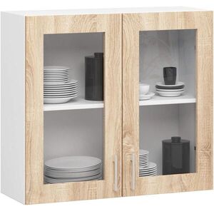 RAUMHIRSCH FURNITURE ZÁVĚSNÁ SKŘÍŇ Bílá, dub Sonoma 72/80/30, 5 obraz