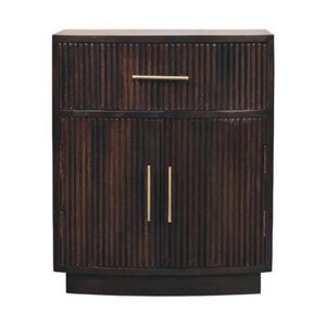Artisan Furniture KONZOLOVÝ STOLEK v tmavém odstínu uhlíkového jasanu, 2 police, hnědý s uhlíkovou povrchovou úpravou obraz