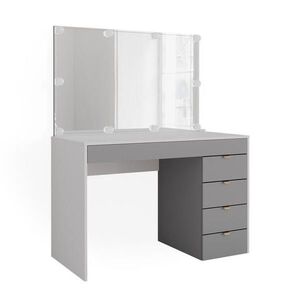 Vicco TOALETNÍ STOLEK Elise Bílá/šedá/šedá 115 cm s LED osvětlením obraz