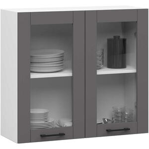 RAUMHIRSCH FURNITURE ZÁVĚSNÁ SKŘÍŇ Bílá, grafitově šedá 72/80/30, 5 obraz