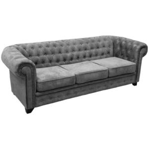 MID.YOU POHOVKA CHESTERFIELD, dřevo, textil, kompozitní dřevo, šedá obraz