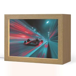 OnlyWow NOČNÍ LAMPIČKA Závodní auto - Červená - Rychlost 20x15 cm obraz