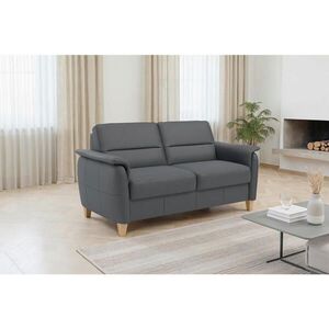 Sit & More TŘÍMÍSTNÁ POHOVKA, černá, pravá kůže obraz