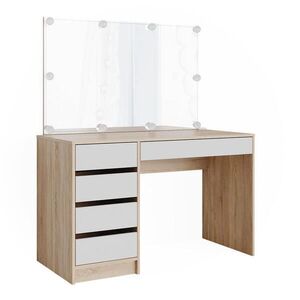 Vicco TOALETNÍ STOLEK Sherry Bílá/Sonoma 120 cm s osvětlením LED obraz