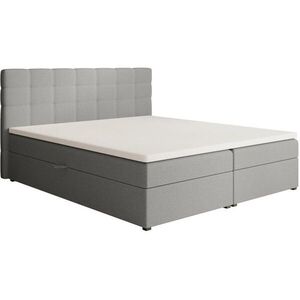 Beautysofa ČALOUNĚNÁ postel Topiq I 184/203/103, šedá, bouclé látka obraz