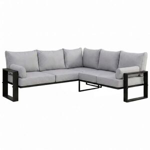 Beautysofa ROHOVÝ díl pohovky Verdino 2R2 s kovovým rámem 215 cm, šedobéžová obraz