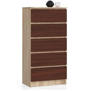 RAUMHIRSCH FURNITURE KOMODA dub Sonoma, tmavě hnědá 121/60/40 obraz