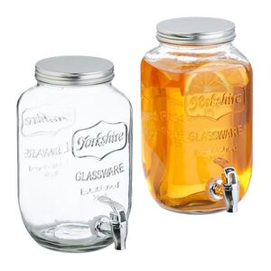 Relaxdays DÁVKOVAČ Transparentní Stříbrná Kohoutek 3, 5 l obraz