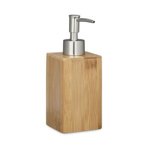 Relaxdays DÁVKOVAČ Přírodní bambus plast hranatý 240 ml obraz